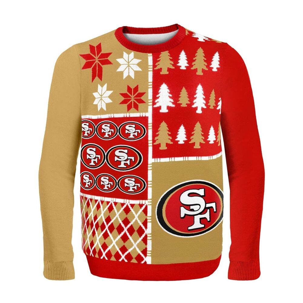 New Size Small FOCO NFL Mens NFL Busy Block Ugly Sweater